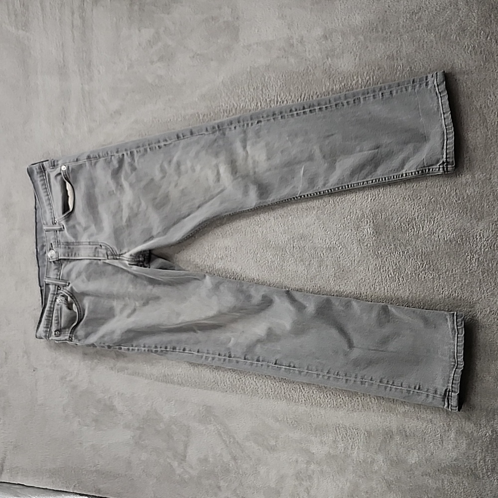Levis 504 Jeans Men's 34 Black Label WPL 423 Straight Grey Denim Short 30"